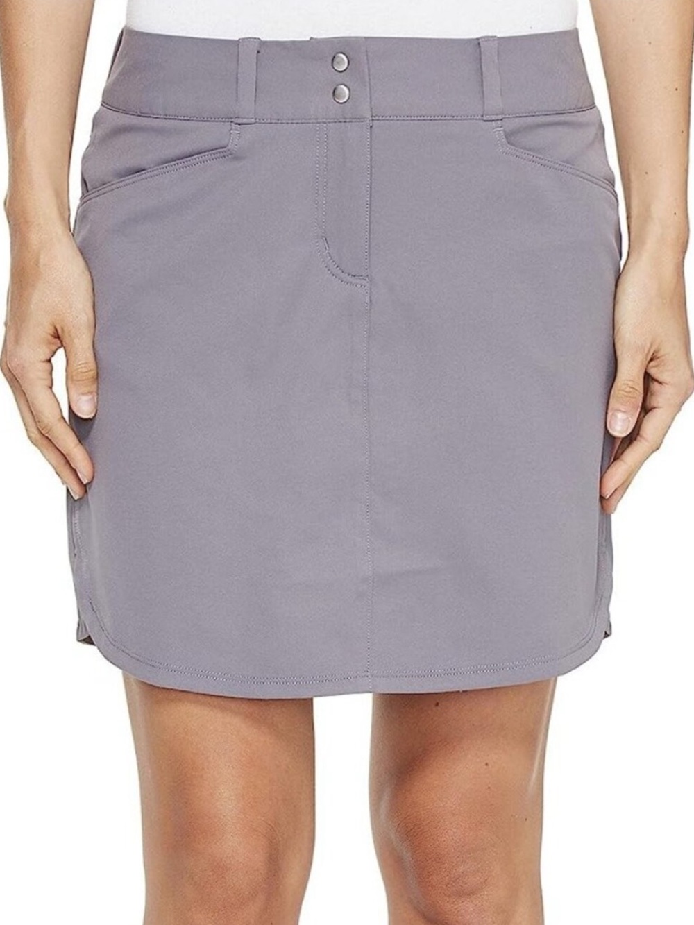 NWT Adidas Essentials 3 Stripe Tennis / Golf Skort, Grey – Size 10